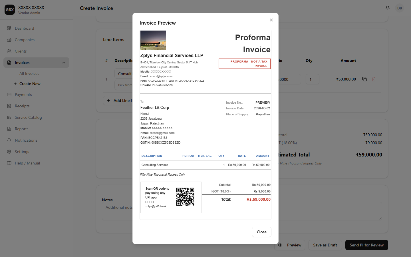 Invoice Preview